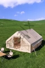 Realx 12 Kişilik 4 Mevsim Su Geçirmez Çift Pencereli Şişme Kamp Çadırı 400x300x210 Cm 12 Mt 420d