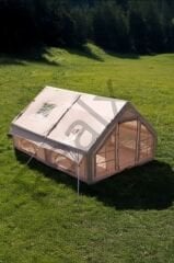 Realx 12 Kişilik 4 Mevsim Su Geçirmez Çift Pencereli Şişme Kamp Çadırı 400x300x210 Cm 12 Mt 420d