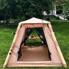 Realx 4 - 6 Kişilik Su Geçirmez Şişme Kamp Çadırı 220x220x190 CM 300D