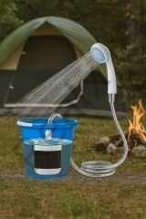 Portatif Şarjlı Kamp Bahçe Outdoor Duş Başlıklı Seyyar Duş Seti 150 Cm