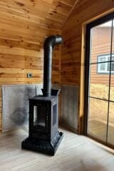 Dekoratif Şık Camlı Şömine&Pelet Soba 60X35X35 Cm